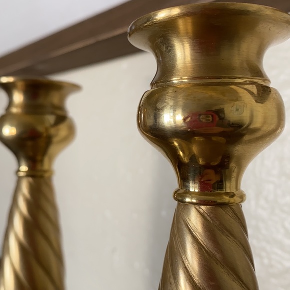 Lexington Solid Brass Taper Candlesticks - Pair - Picture 8 of 9